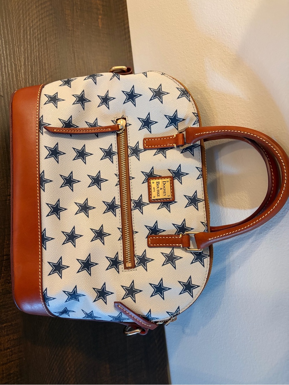Dooney & Bourke Dallas Cowboys NFL Star Print Large Satchel
